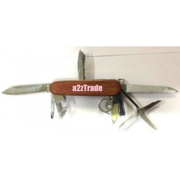 12 in 1 Multi Functional Swiss Pocket Knife-Wood Colour Combination